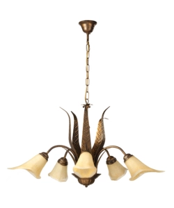 Onli Bronzo Lampadario 5 Luci "Alga" E14